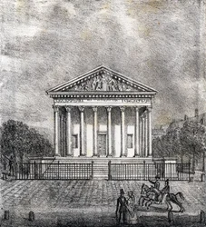 Iglesia de la Madeleine - "Alphabet Picturesque des Monumens de Paris" c.1840 (grabado)