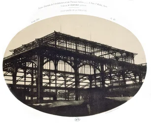 La Construcción del mercado central de Les Halles, de Revue générale de l