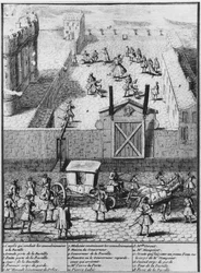 Los Convulsionarios de Saint-Médard llevados a la prisión de La Bastilla, c.1730