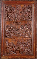El Credo, Panel III: El Juicio Final, Pentecostés y la Comunión de los Santos, 1587 (madera)
