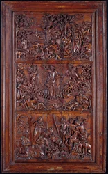 El Credo, Panel I: La Creación del Mundo, Transfiguración, Anunciación y Natividad, 1587 (madera)