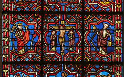 La Crucifixión entre la Iglesia y la Sinagoga