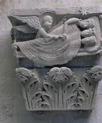 El sueño de los tres reyes, capitel original de la nave de la catedral
