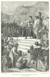 El emperador Augusto estableciendo el centro administrativo de la Galia romana en Lugdunum (Lyon)