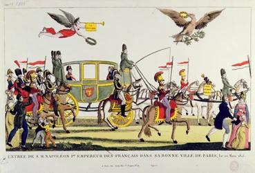 La entrada de Napoleón en París el 20 de marzo de 1815