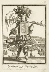 El Traje del Jardinero, ilustración del Diccionario de Ciencias por Denis Diderot (1713-84) publicado c.1770