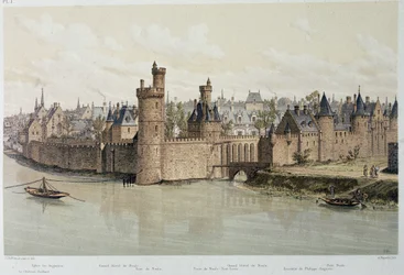 El Hotel y la Torre de Nesles en 1380 - en “París a través de los siglos”, finales del siglo XIX