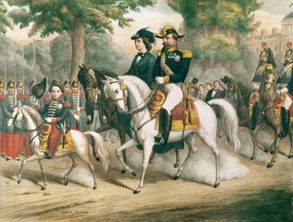 La familia imperial a caballo