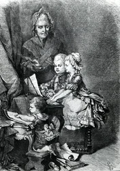 El infante Mozart tocando el piano