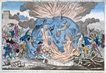 El lamentable incendio del aerostato de Mioloan y Janinet, 11 de julio de 1784