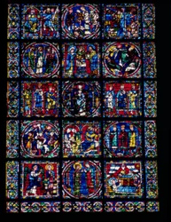 La vida de Cristo, ciclo del Nuevo Testamento, mitad inferior de la ventana, c.1145-50