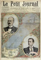 Los Milagros del Sistema Telegráfico, ilustración de Le Petit Journal, 24 de noviembre de 1907