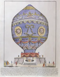 El experimento del globo de los hermanos Montgolfier en el Château de la Muette, 21 de noviembre de 1783