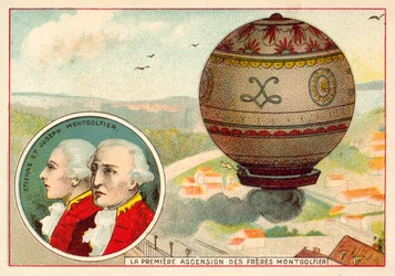 El primer ascenso en globo de los hermanos Montgolfier