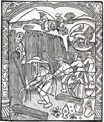 El Mes de Agosto, de un calendario de pastores, 1496