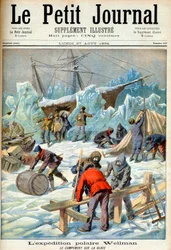 La expedición polar de Walter Wellman (1858-1934) (Polo Norte, Ártico) Portada del periódico Le Petit Journal 27/08/1894