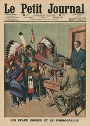 Los pieles rojas y el fonógrafo, ilustración de la portada de 