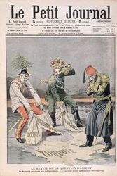 El Resurgimiento de la cuestión de los países orientales y los Balcanes, ilustración de portada de Le Petit Journal, 18 de octubre de 1908