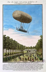 El dirigible Robert sobre Saint Cloud, París, 15 de julio de 1784