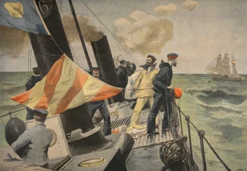 La guerra hispanoamericana, ilustración de Le Petit Journal: Suplemento ilustrado, 1898