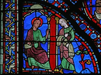 La ventana de San Jaime: Jaime envía su manto para curar a Filetus