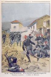 La guerra turco-griega, de Le Petit Journal, mayo de 1897