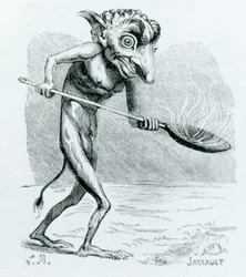 El Ukobach, ilustración del Dictionnaire Infernal por Jacques Albin Simon Collin de Plancy, 1818