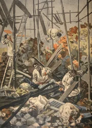 El accidente en Chesnay, ilustración de Le Petit Journal: Suplemento ilustrado, 1898