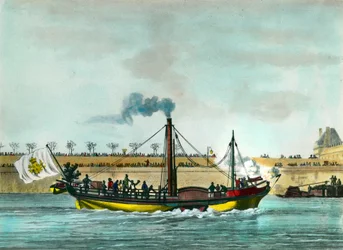 La llegada del barco de vapor l