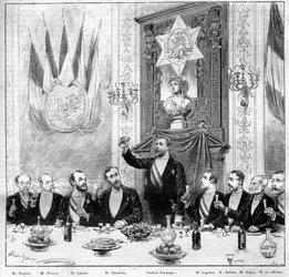 El banquete ofrecido por la Liga de Patriotas al General Boulanger el 25 de noviembre