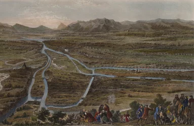 La batalla de Cassano el 16 de agosto de 1705, grabado por Chavanne