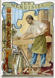 El carpintero - Cromo.