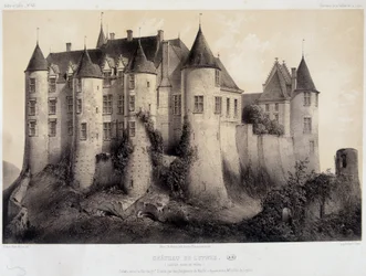 El castillo de Luynes - litografía