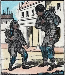 El deshollinador. Grabado en “La chanson des metier”. Imágenes de Epinal, finales del siglo XIX.
