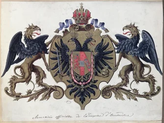 El escudo de armas del Imperio Austriaco, antes de 1867
