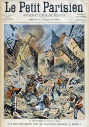 El terremoto en Chile: Valparaíso durante el desastre - en "The Little Parisian" del 09/09/1908