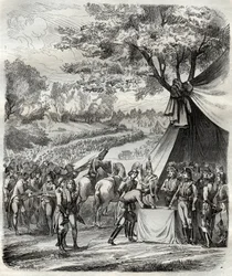 El fin de la guerra de la Vendée - Hoche firma un tratado con los bretones - Revolución francesa - La pacificación de la Vendée - Acuerdos de la Mabilais, 20 de abril de 1795 - firmado entre el General Hoche y los jefes chouans - Firma del Tratado de la Ma