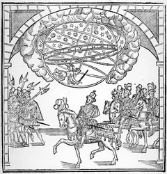 La entrada de Enrique IV en Rouen, ilustración de 
