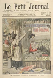 La primera mujer cartelera en París, de Le Petit Journal, 11 de octubre de 1906