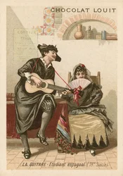 La guitarra: estudiante español (siglo XVIII)