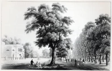 La avenida principal en el Prater, Viena, 1821