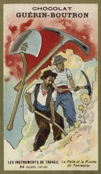 Pico y pala del obrero