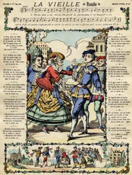 La vieja, canción popular. Imagen de Épinal del siglo XIX