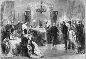 El salón de Adolphe Thiers (1797-1877) en Chalet Cordier de Trouville