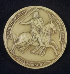 El sello de Amadeo V (c.1252-1323) Conde de Saboya, 1303 (cera)
