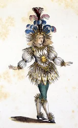 El rey sol en traje de teatro. s.d. siglo XVIII
