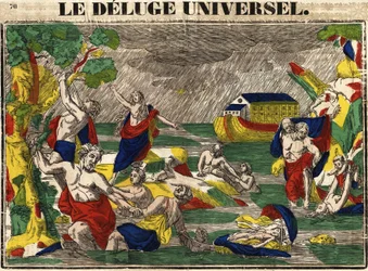 El diluvio universal, imagen de Épinal siglo XIX