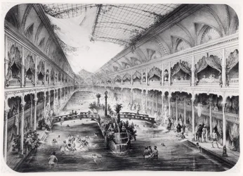 El gimnasio acuático de los Campos Elíseos en París, 1847