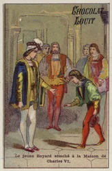 El joven Bayard adjunto a la casa de Carlos VI