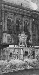 Teatro des Funambules, bulevar del Templo, en París, 1862